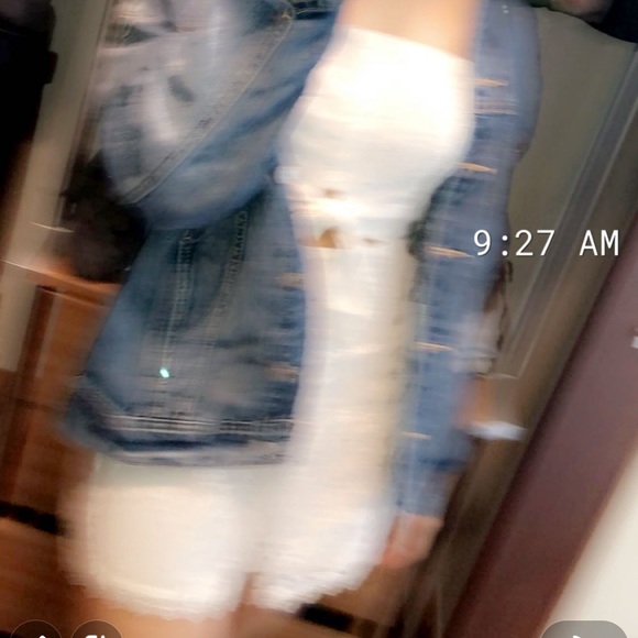 SOLD LULU’S- KEALA WHITE TIE-FRONT EYELET LACE ROM - Picture 5 of 7